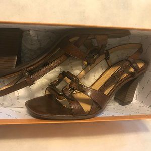 Unisa Strappy Buckle Sandals - Honey Tobacco Roma - Women's 7.5M